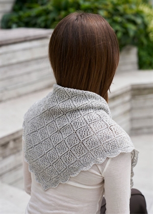 Misty medium pointelle scarf Grey Melange Neo Noir 